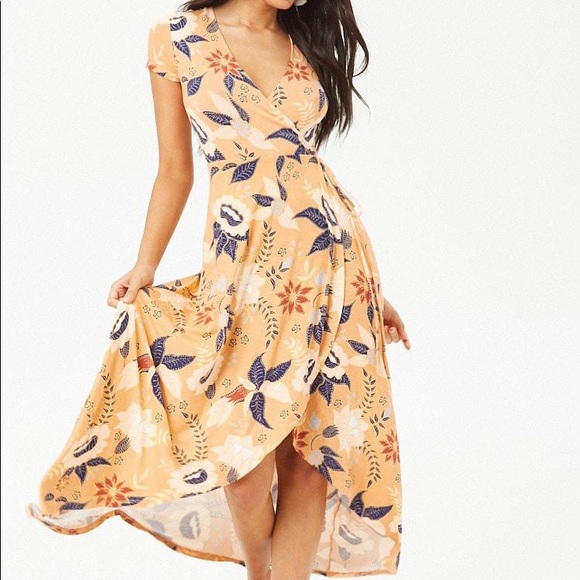 Forever 21 Dresses & Skirts - Forever 21 Faux Wrap High Low Floral Dress
